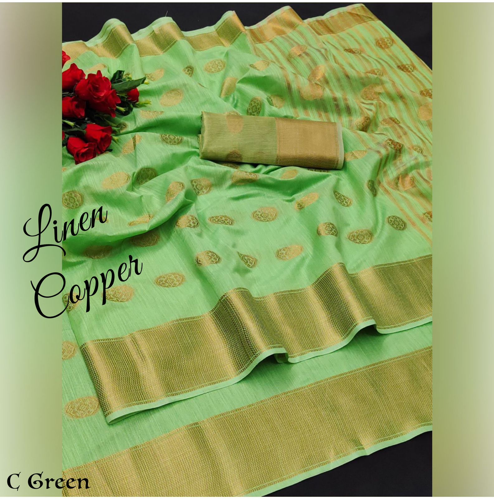 Aab Copper Linen Fancy Wholesale Non catalog Sarees Catalog